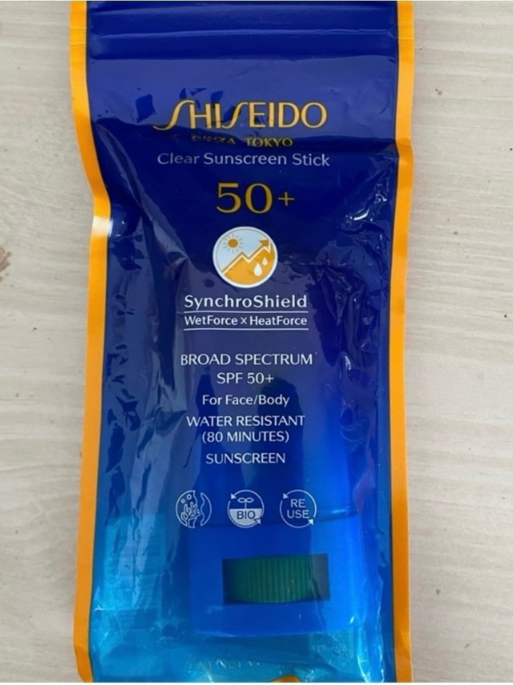 Shiseido Sunscreen Stick — Blue and Yellow Packaging NEW